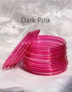 Transparent Glass Bangle Set