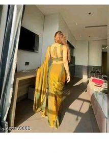 Elegant Green &amp; Gold Saree