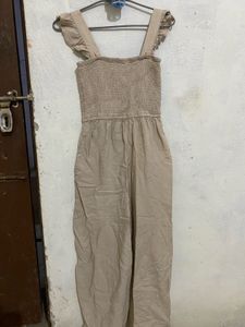 Cute Beige Sundress jumpsuit