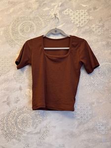 Brown Crop Top