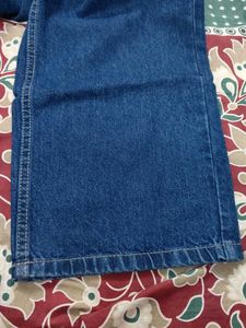Blue Denim Straight Leg Jeans