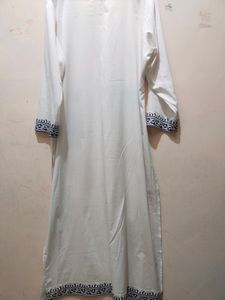 White Colour Rayon Kurti .Full Sleev