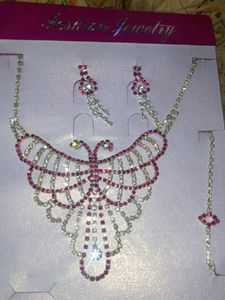 Necklace With Earrings And Bracelet