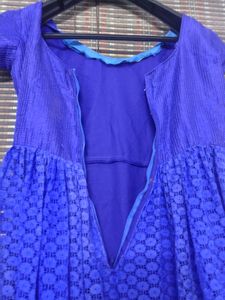 Royal Blue Flared Anarkali Kurta