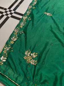 Embroidered Green Ethnic Skirt