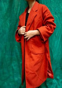 Heavy Long Rust Coat