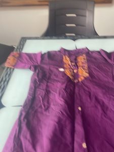 Neck Collar Purple Kurti