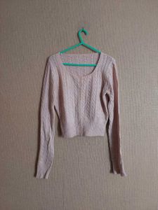 Cute Pink Knit Cardigan
