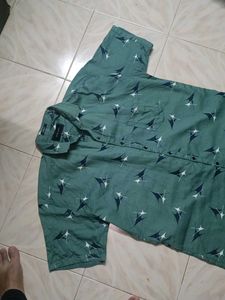 Green Printed Shirt