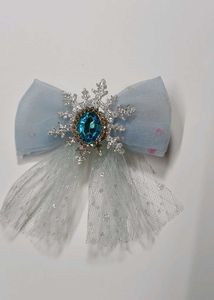 Light Blue Hair Bow Clip