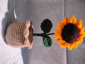 Crochet Sunflower Decor