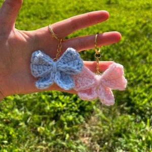 Crochet Bow Keychain