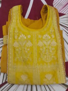 Yellow Embroidered Salwar Kameez
