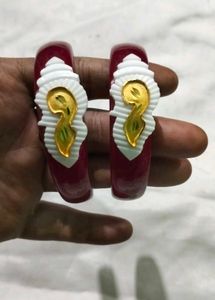Red &amp; White Bangles
