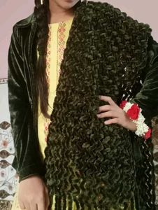 Green Velvet Jacket and muflor