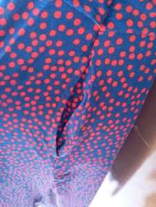 Blue &amp; Red Polka Dot Dress