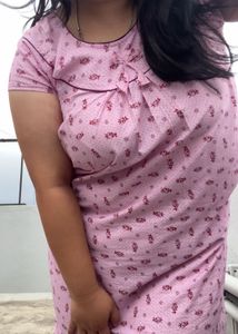 Pink Floral Nightgown
