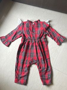 Plaid Baby Romper
