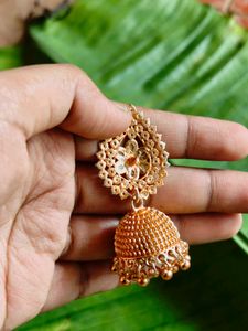 Rose Gold Designer Jhumkas
