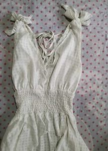 White Sleeveless Tiered Top