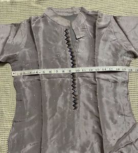 Grey Embellished Suit