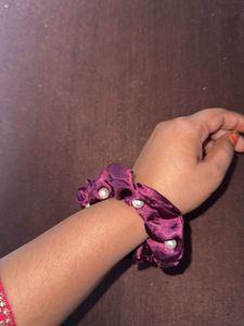 💙💜Pearl Scrunchie Duo💜💙
