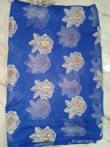 Blue Floral Saree