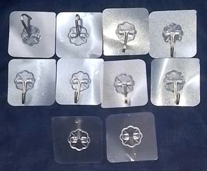 6 Wall Hook Stickers Hanger Hanging Clothes