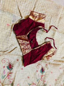 Embroidered saree with blouse