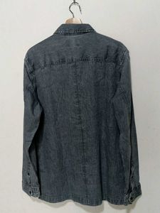Rare Jack &amp; Jones Denim Zipper Shirt