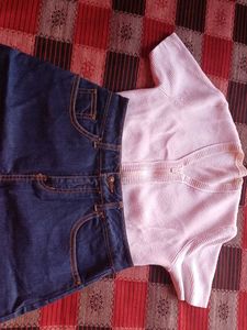 Cute Combo Of Skirt And Crop Top
