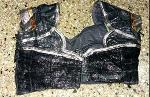 Beautiful Black Netted Saree With Blouse