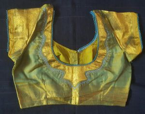 Kanjeevaram Silk Saree with Stiched Blouse
