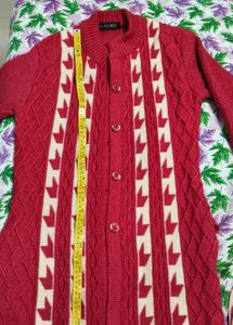 pink Patterned Cardigan