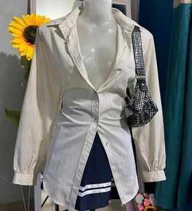Fitted Striped Button-Down Shirt