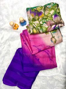 Floral Print Saree