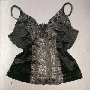 Elegant Velvet Embellished Top