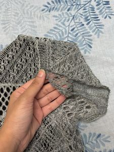 Mesh Grey Top