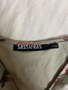 SASSAFRAS Beige Floral Playsuit