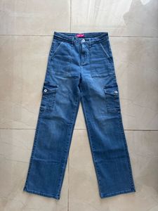 Lyra Denim Cargo Pants