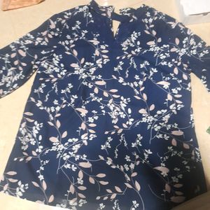 Printed Blue Top