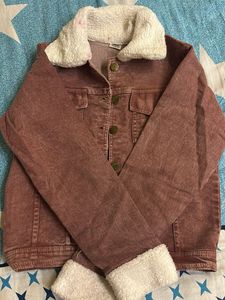 Corduroy Jacket with Sherpa Collar