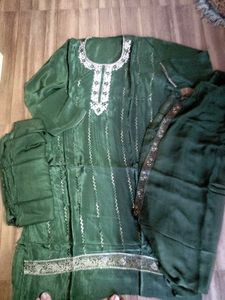 Golden Embroiderd Suit Material