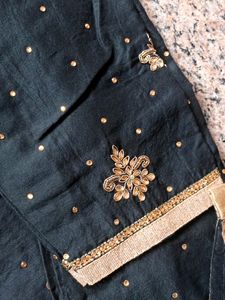 Z Black Wedding Kurti Dupatta Set