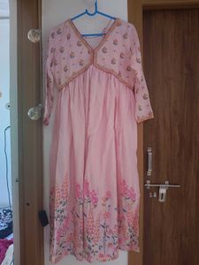 Pink Floral Print Kurta set