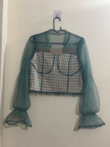 Stylish Sheer Sleeve Top