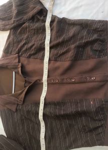 Brown Button-Up Shirt