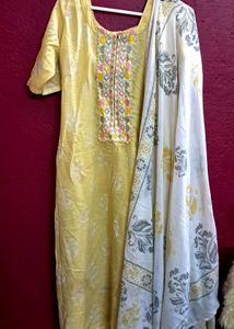 Maternity Elegant Yellow Kurta Set
