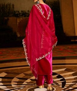 Pink Velvet Palazzo Pants