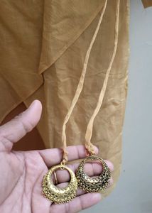 Elegant Gold Kurti And Bottom Plazzo